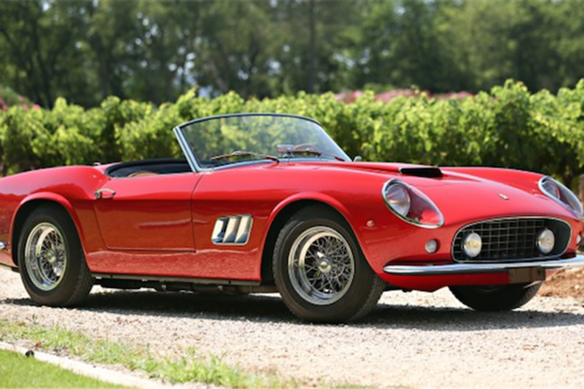 Covered-Headlight SWB Cal Spider at Pebble Beach Auctions‏ this weekend