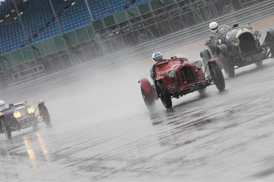 Singing in the Rain at Silverstone Classic