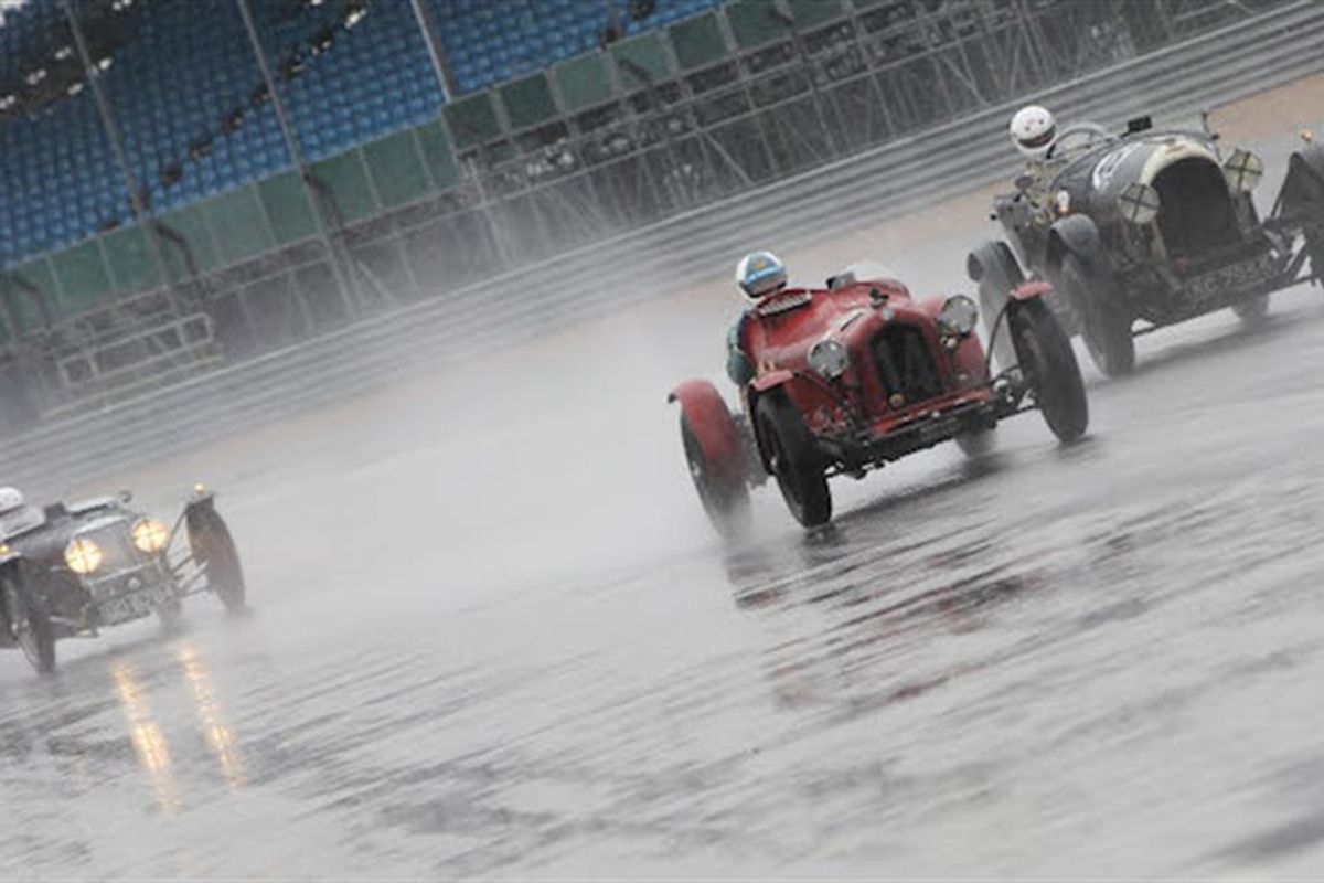 Singing in the Rain at Silverstone Classic