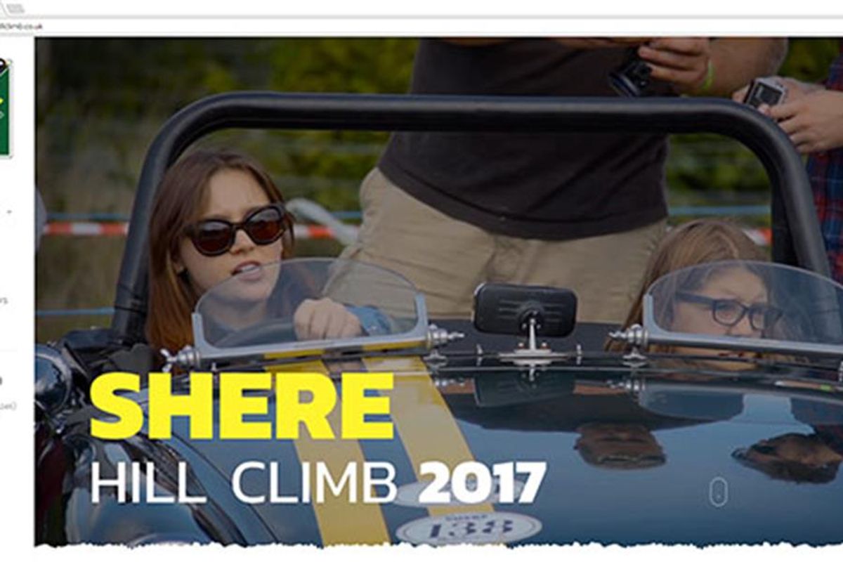 Shere Hill Climb web site by Racecar