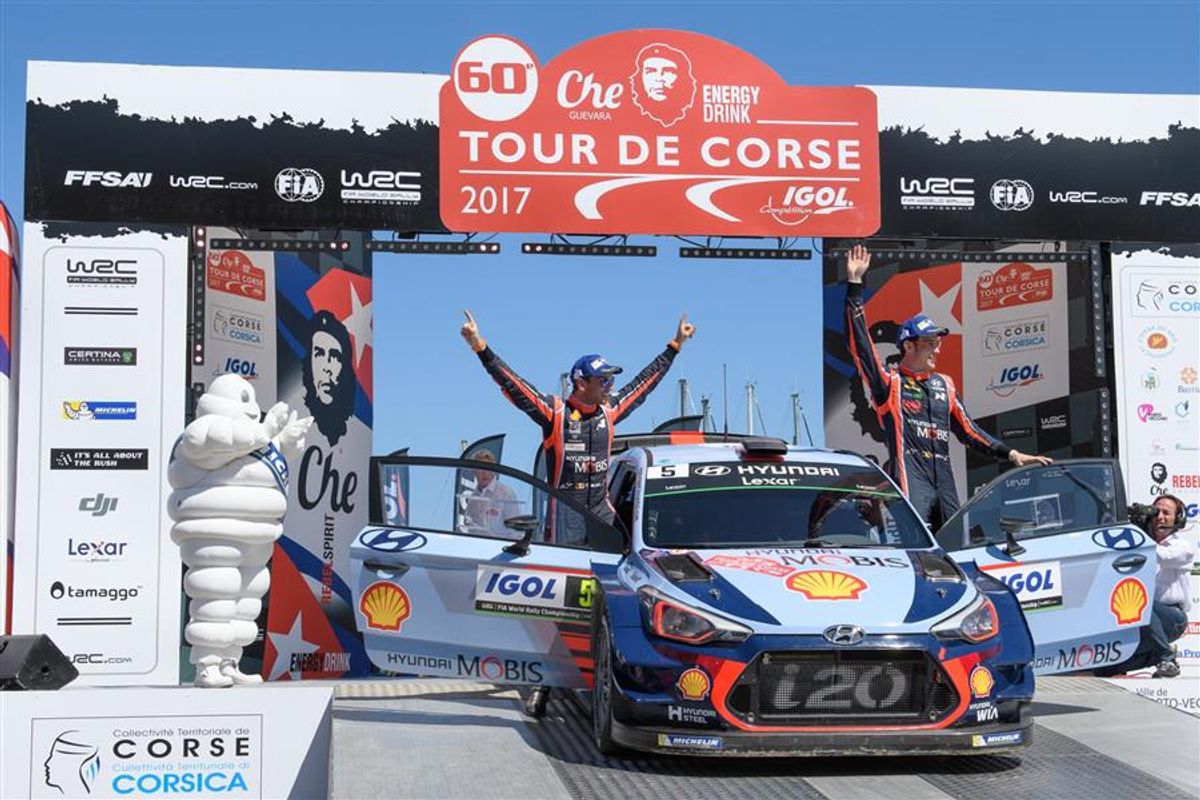 Hyundai scores victory and double podium on Tour de Corse