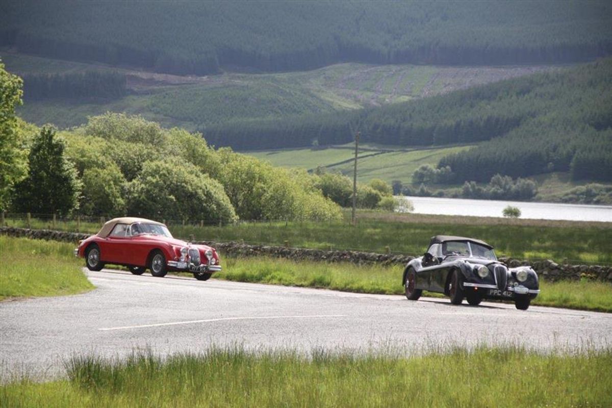 Jaguar's iconic 1950s sports cars take to the road