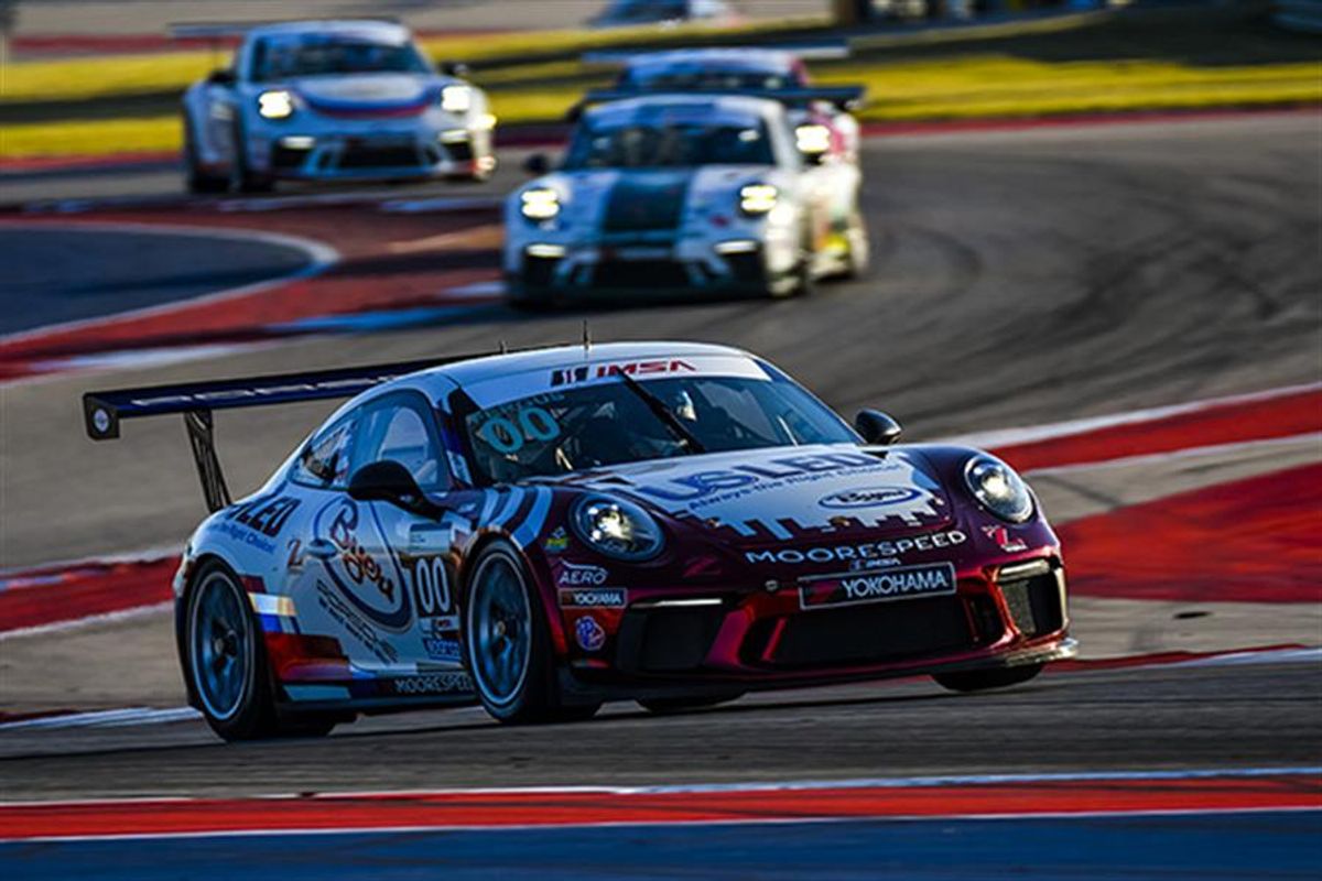 Moorespeed and Corey Fergus Second at Home Friday in Porsche GT3 Cup at COTA