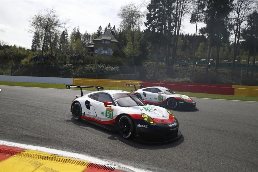 Porsche 911 RSR finish on fifth and sixth in WEC GT at Spa