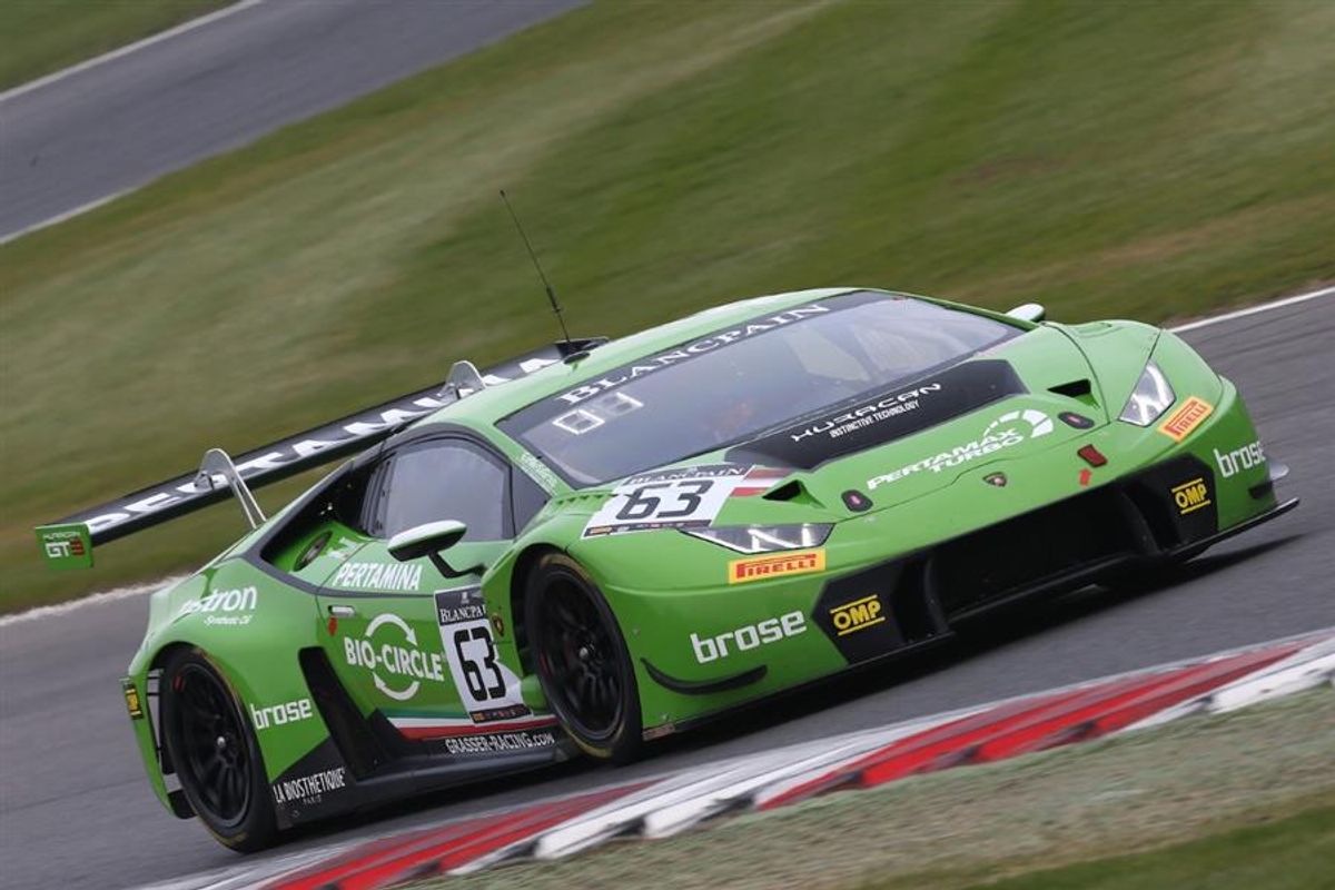 Perfect weekend for Lamborghini at Brands Blancpain GT Sprint Cup