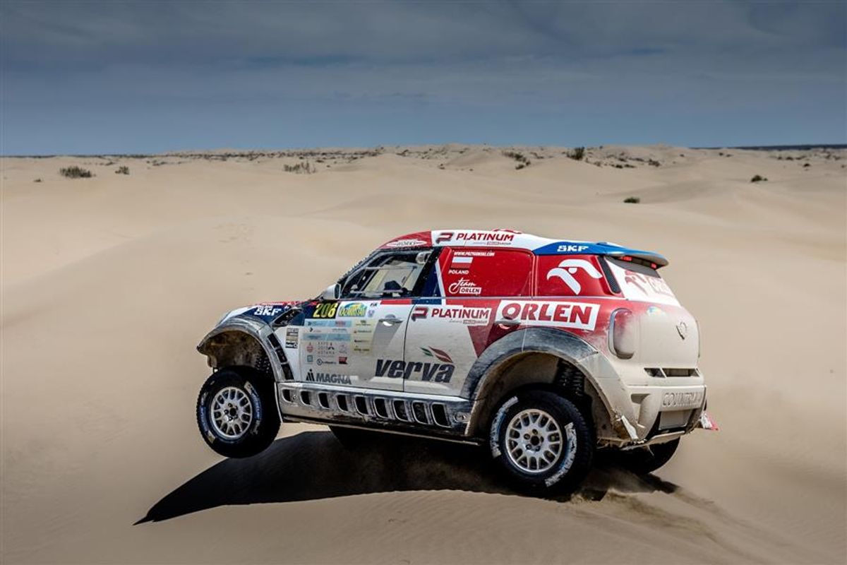 Podium for Mini, Jakub Przygonski and Tom Colsoul on Rally Kazakhstan
