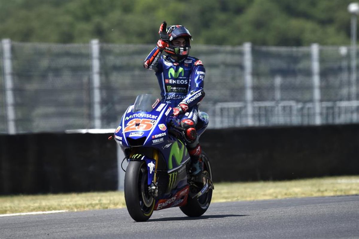 Vinales on pole from Rossi and Dovizioso at the Italian MotoGP