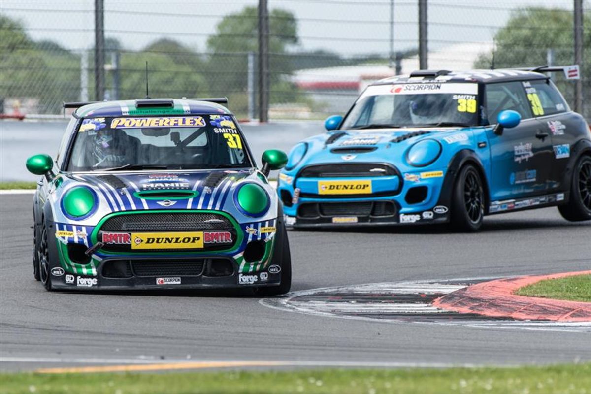 Rob Smith delighted with P2 finish in both Silverstone MINI Challenges