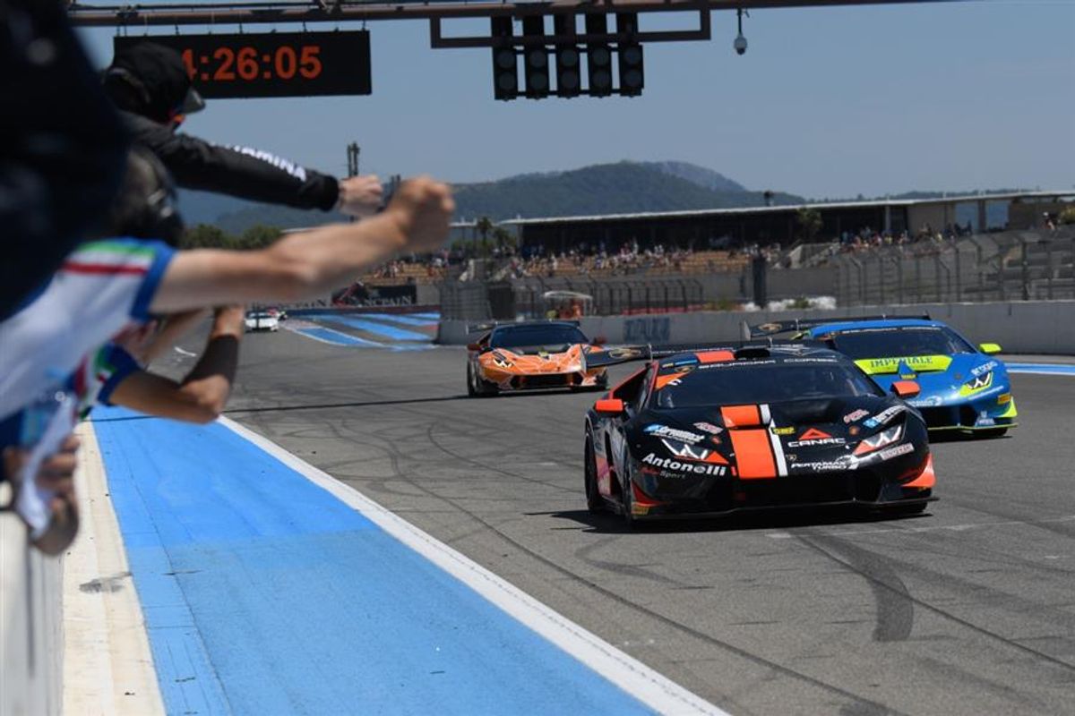 Grenier,Spinelli win a hard-fought Lamborghini Super Trofeo Europe race at Paul Ricard