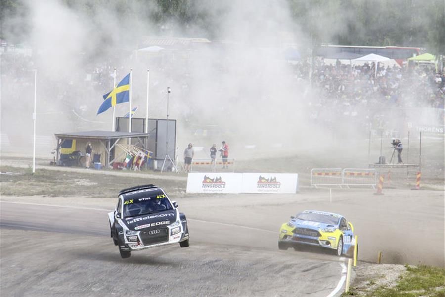 Crash landing for Audi and EKS in Sweden's World RX Holjes