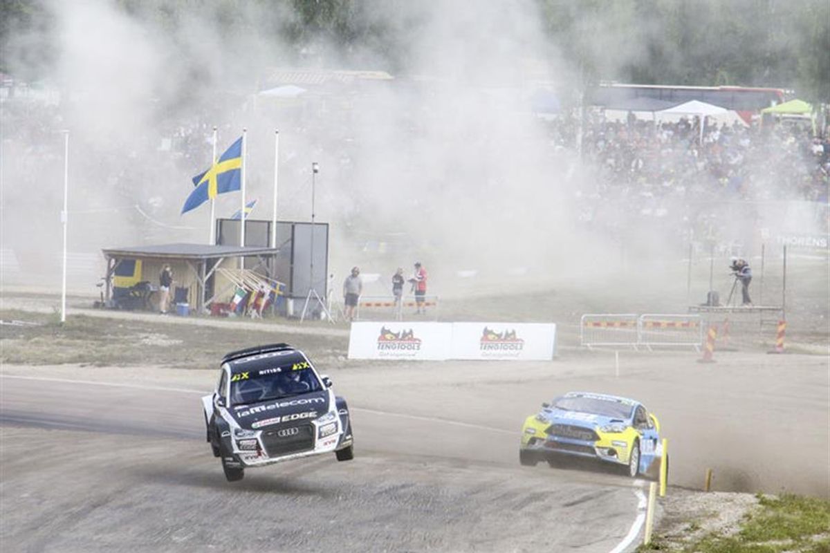 Crash landing for Audi and EKS in Sweden's World RX Holjes