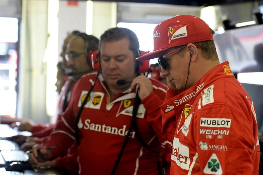 Kimi on the podium at British Grand Prix