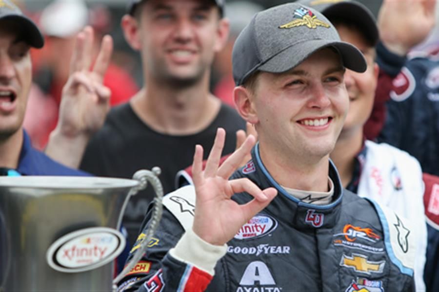 Teen Byron Holds Off Menard for Lilly Diabetes 250, Kyle Busch Wins Brickyard Pole