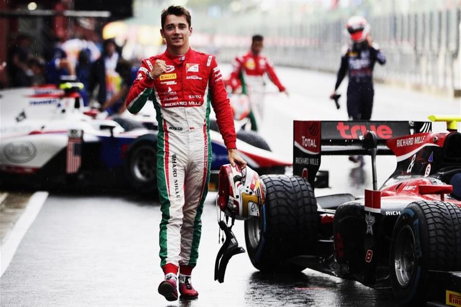 Leclerc dominates wet Spa F2 qualifying