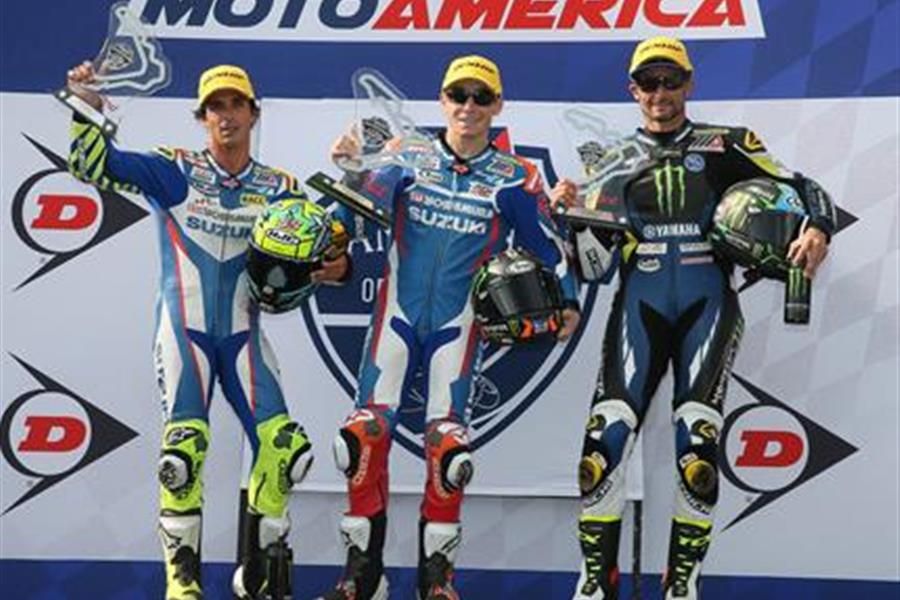 Yoshimura Suzuki GSX-R1000 1-2 at Pittsburg SBK