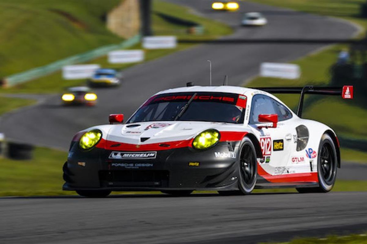 Earl Bamber and Nick Tandy contest Petit Le Mans with Porsche GT Team