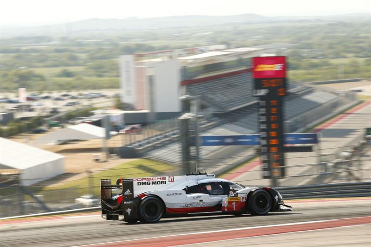 Porsche 919 Hybrids defy the heat, setting best times in Austin WEC Practice