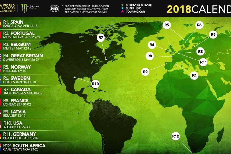 World RX announces 2018 calendar: new events at Silverstone and COTA 