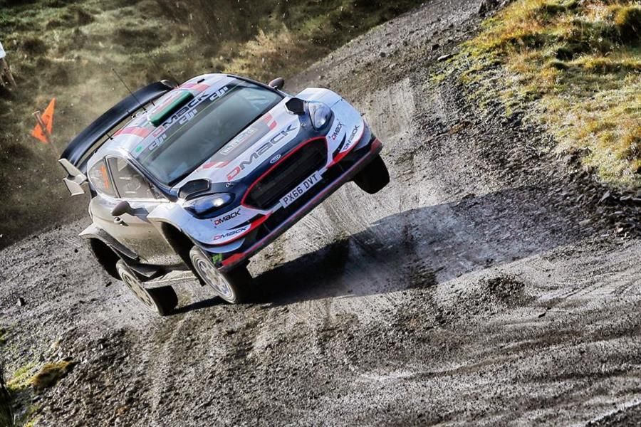 Elfyn Evans heads M-Sport 1-2-3 on Wales Rally GB