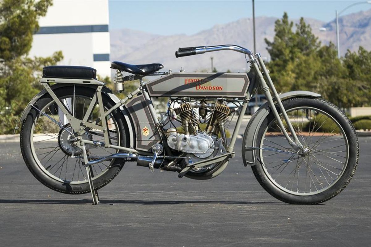 1914 Harley-Davidson Twin Chain Drive At Mecum Las Vegas Motorcycles 2018