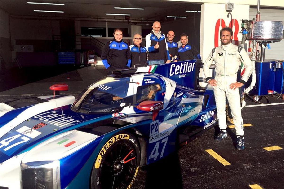Giuseppe Cipriani and Felipe Nasr test the Dallara P217 Gibson