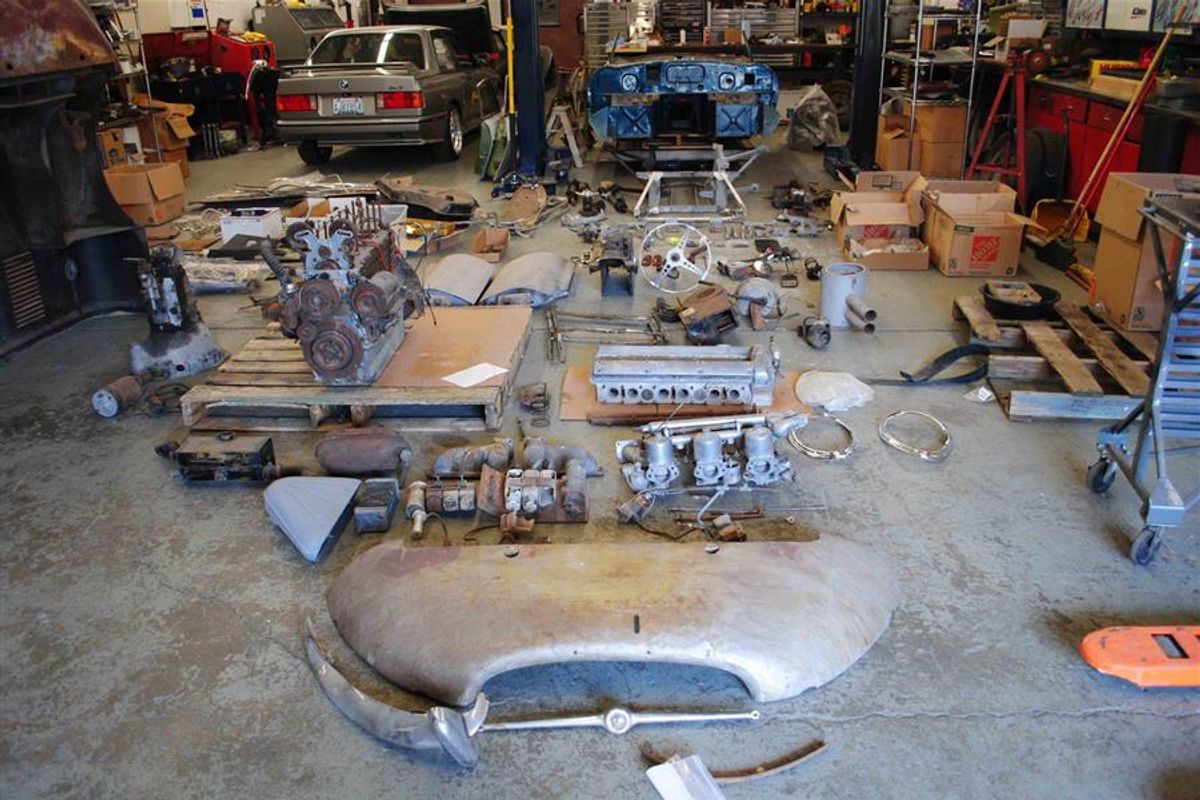 1963 Jaguar E-type S1 3.8 Roadster restoration project at Barons Xmas sale