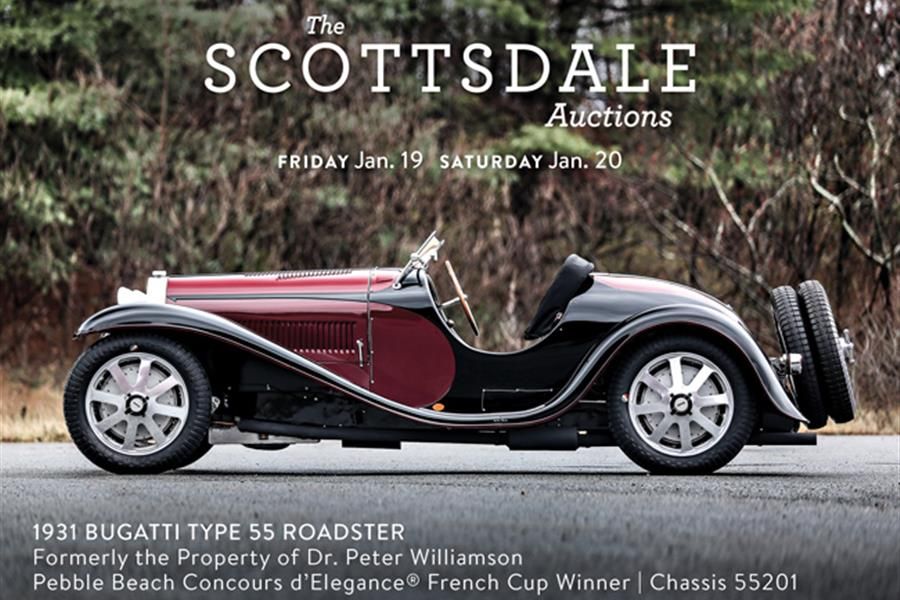Award winning Bugatti Type 55 Roadster at Scotsdale auction
