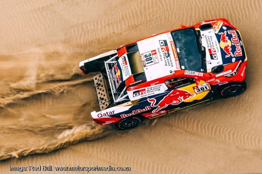 Dakar: Two Toyotas sandwich four Peugeots