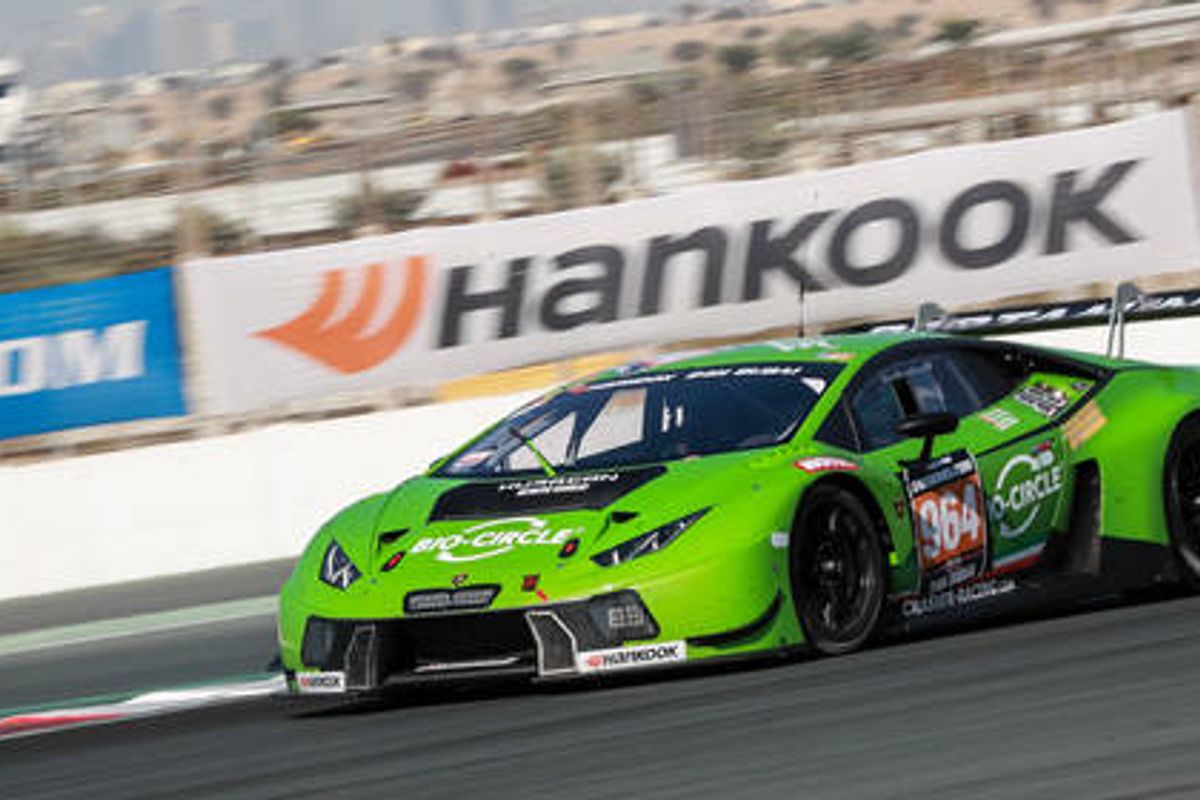 Lamborghini on pole at the Hankook 24H Dubai