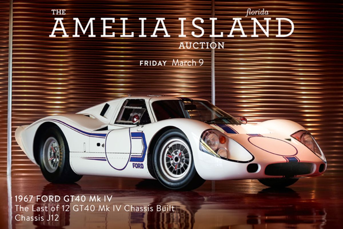 Last GT40 Mk IV Built at The Amelia Island Auction