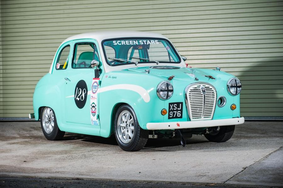 1959 Austin A35 HRDC  racecar owned by Dragons' Den's Theo Paphitis at Silverstone Auctions