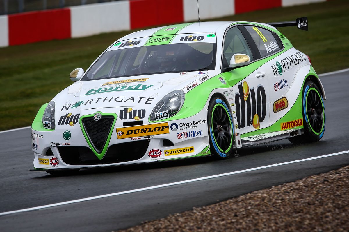 Rob Austin's Alfa flies at Donington Park pre-season BTCC test