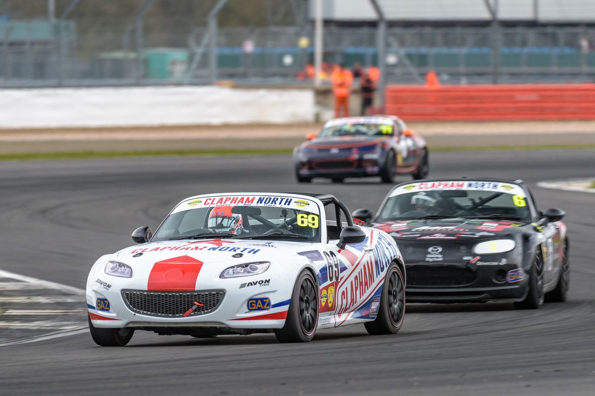 Double BRSCC Mazda MX5 SuperCup podium for Grant