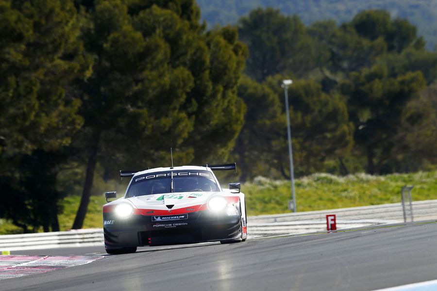 Six Porsche 911 RSR at WEC Prologue in Le Castellet