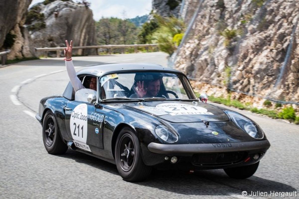 Raphael Favaro & Yves Badan in their Lotus Elan pull off a last-minute Tour Auto victory