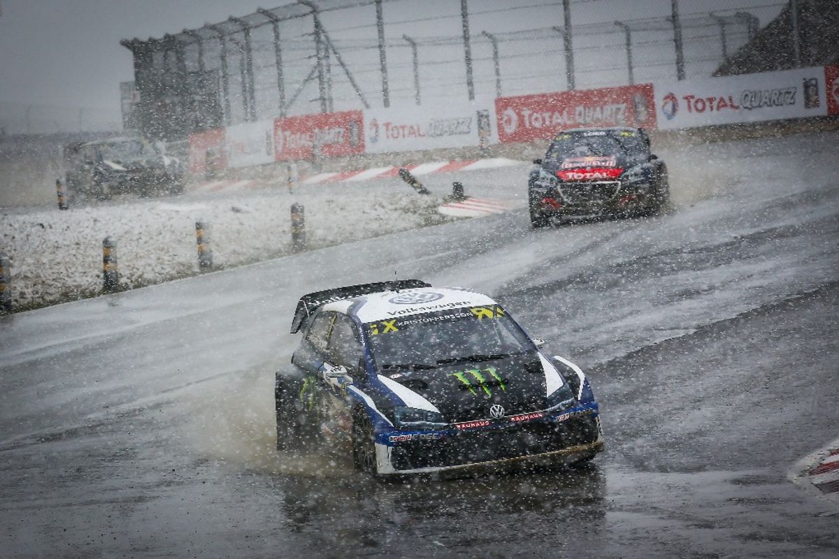 Kristoffersson Wins in the Snow at the Bompiso World RX of Portugal