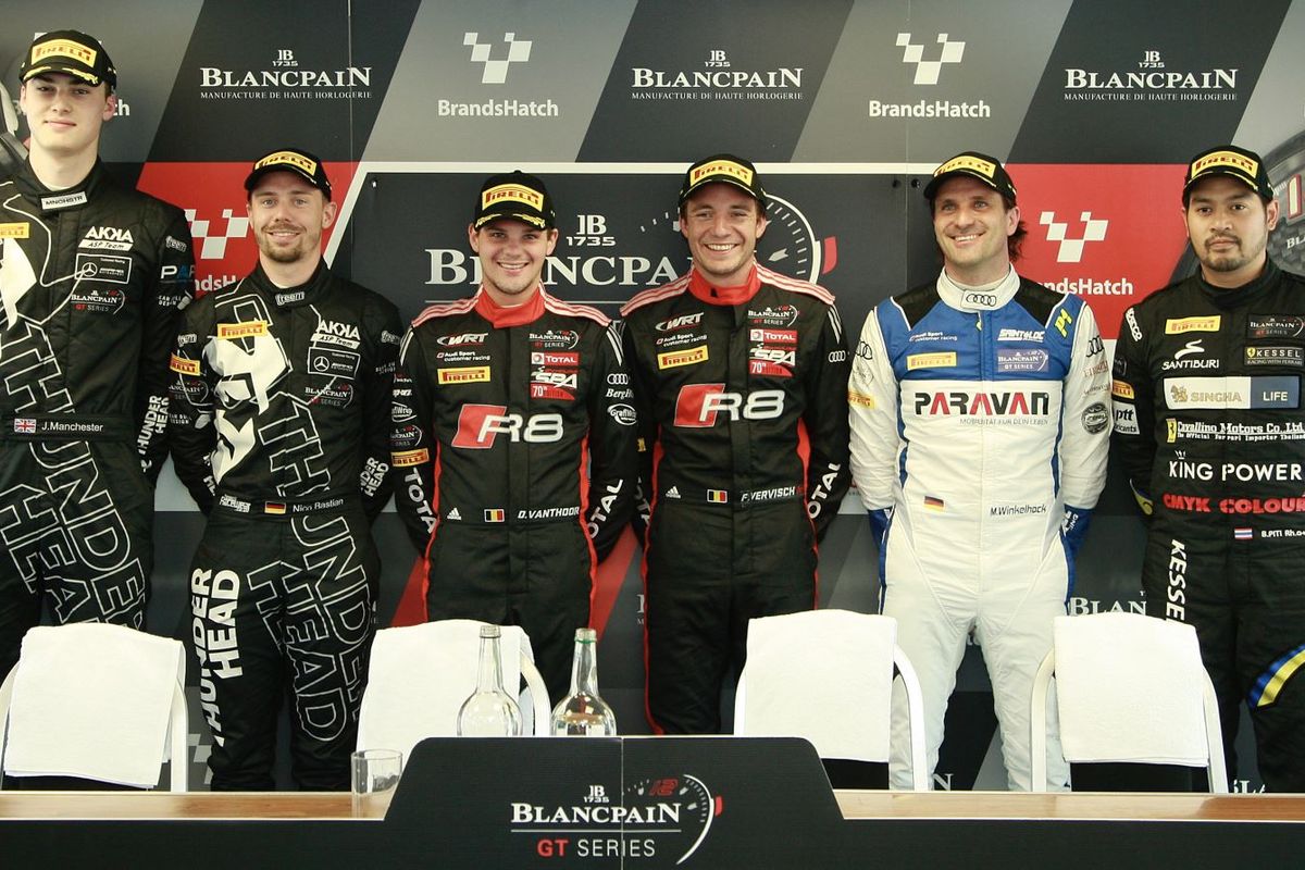 Belgian Audi Club Team WRT secures pole position lockout at Brands Blancpain GT