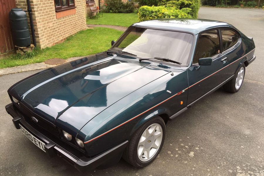 One of the last Ford Capris drives into Barons at Sandown Sale