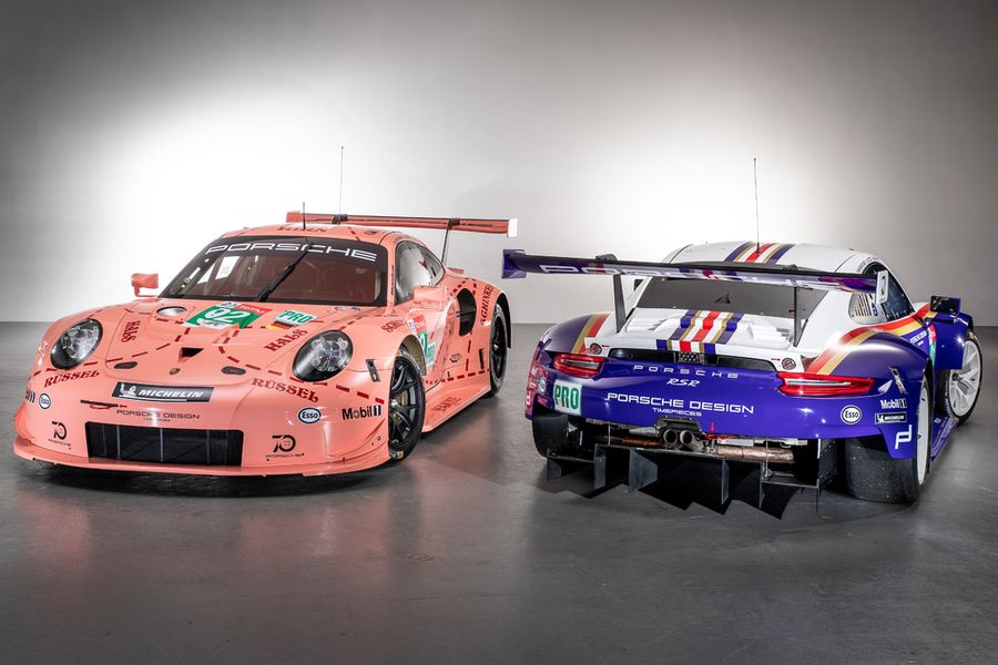 Two Porsche 911 RSR compete in historic livery at this year’s 24 Hours of Le Mans