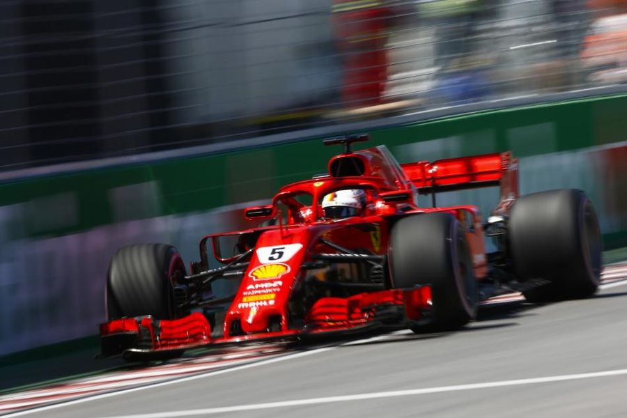 Vettel on pole in Canada