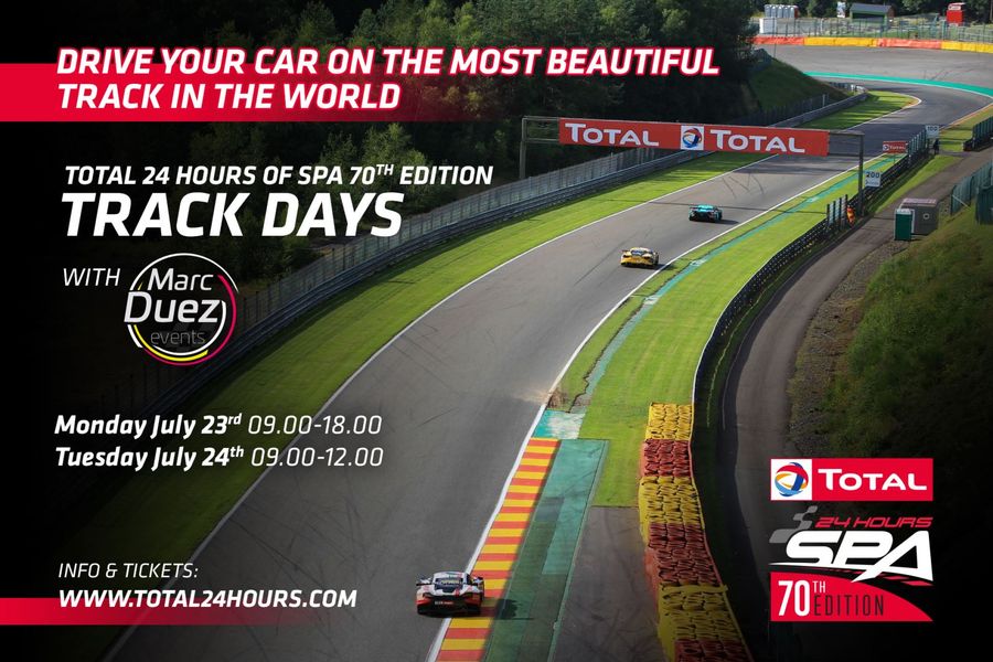 Drive your own car in the tyre tracks of your heros at Spa