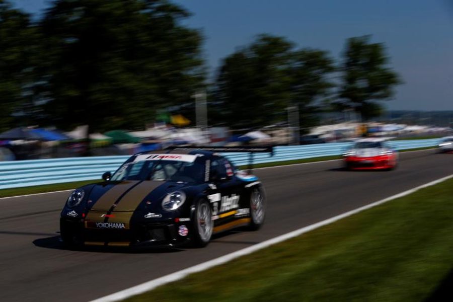 Estep Recovers from Practice Crash to Win Race #2 in Porsche GT3 Cup Challenge USA