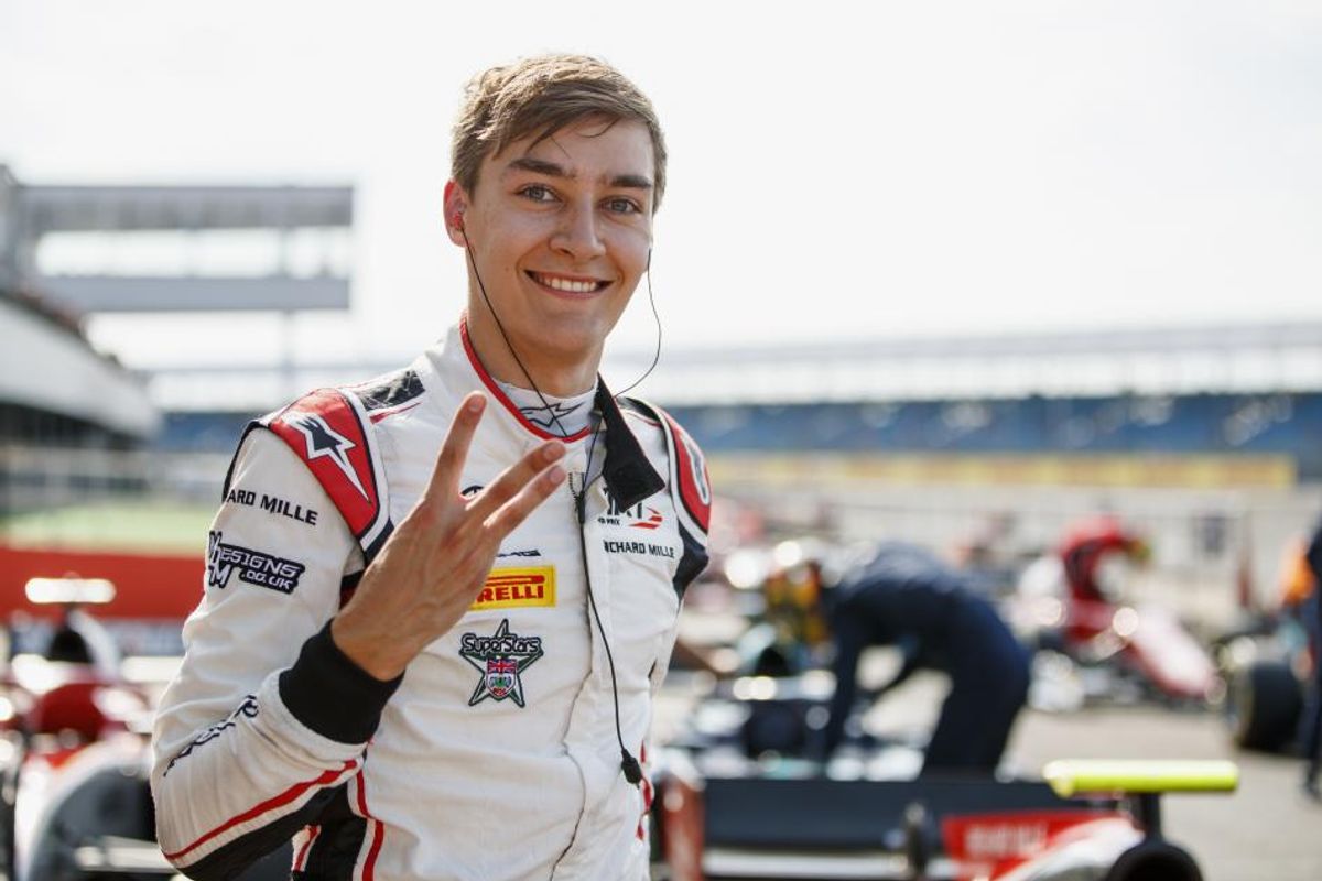 Russell takes third consecutive F2 pole at Silverstone GP