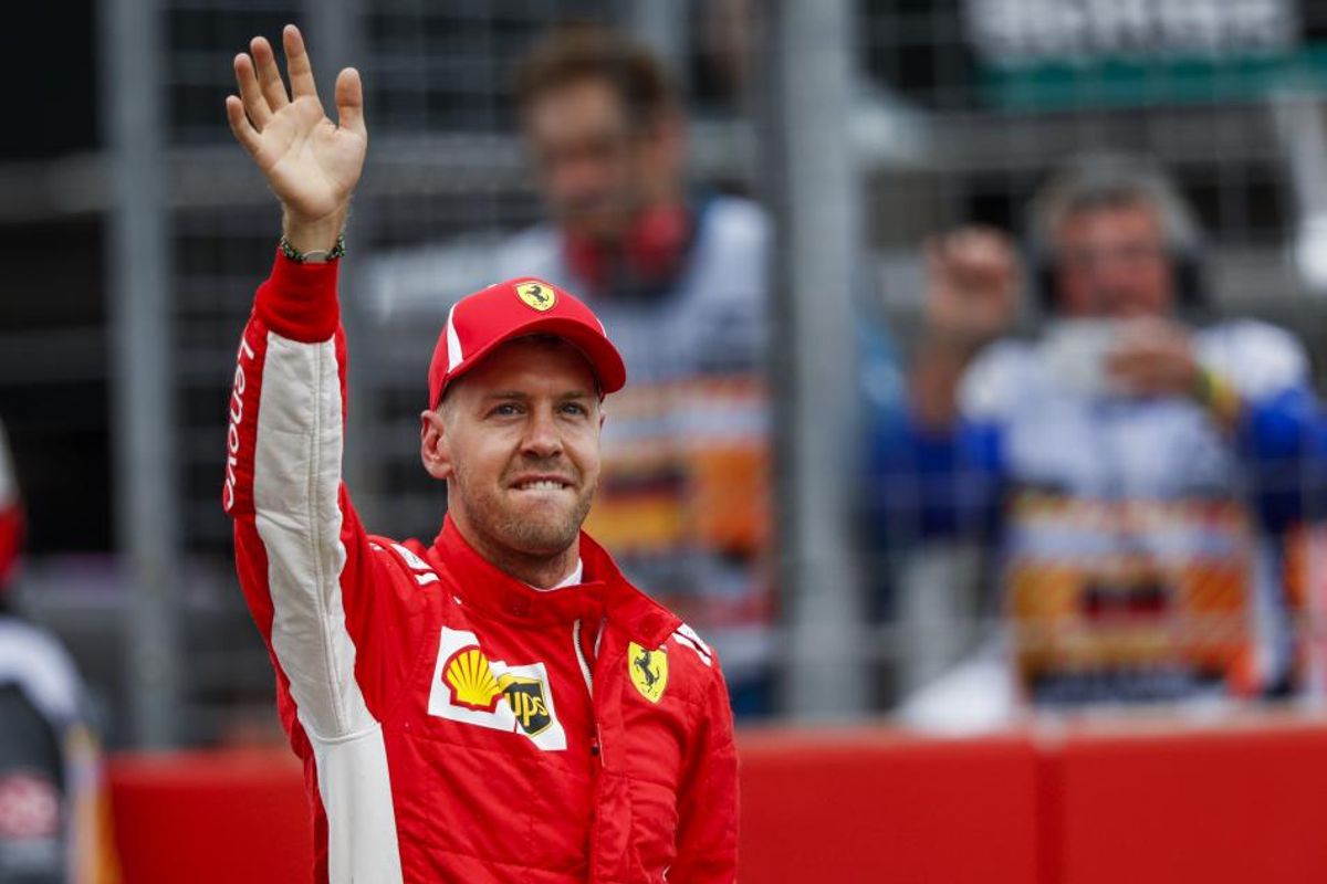 Vettel on pole for home GP, Hamilton out in Q1