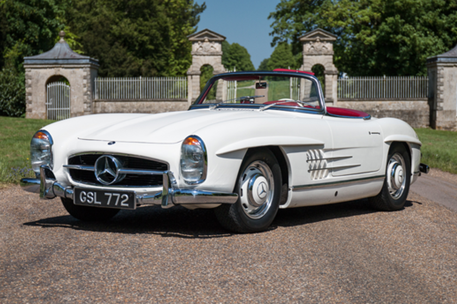 1958 Mercedes-Benz 300SL Roadster Sold for £860,625 at Silverstone Classic Sale; results