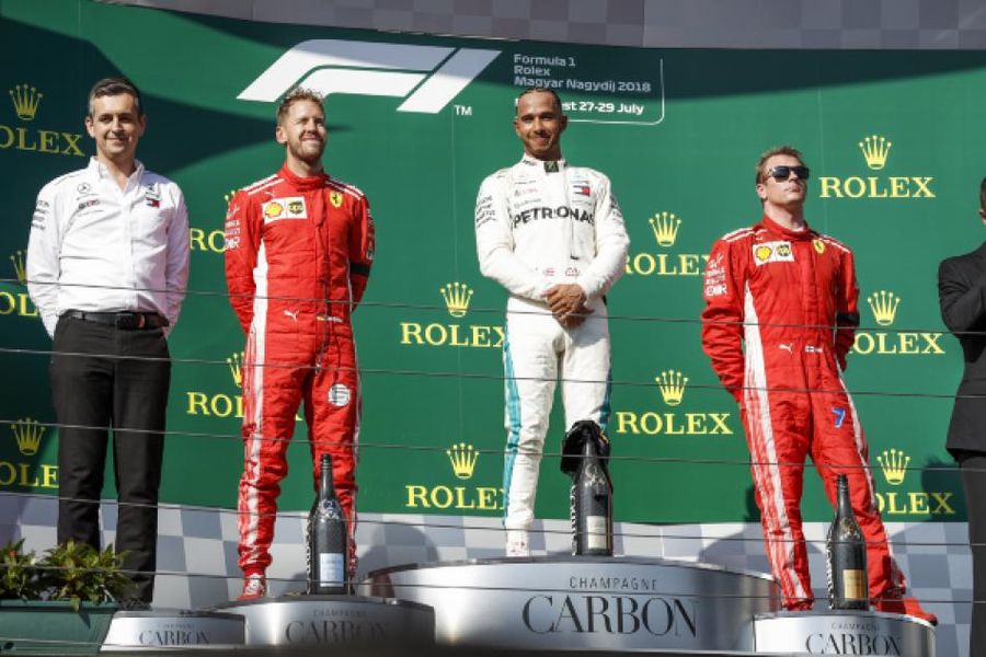 Hamilton wins Hungarian Grand Prix ahead of Vettel and Raikkonen