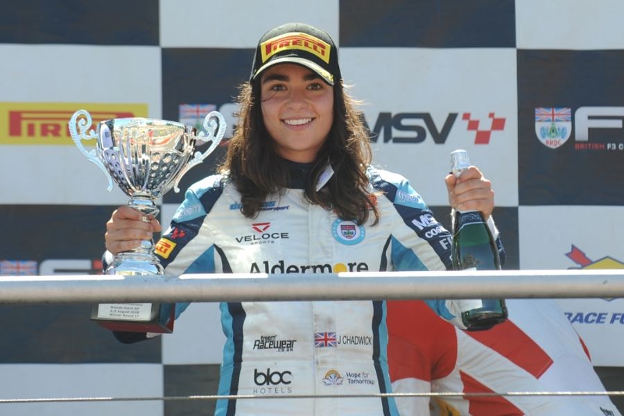 Jamie Chadwick makes single seater history as first woman to win a British F3 race