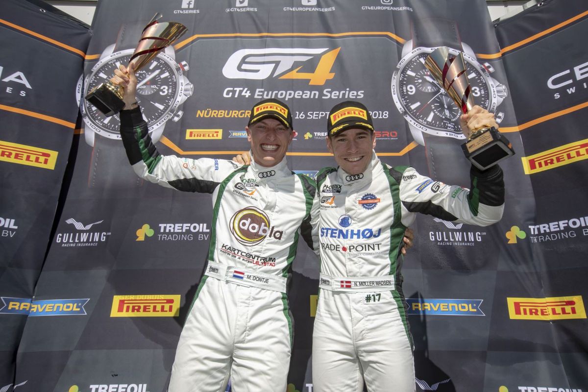 Dontje and Moller-Madsen win GT4 European Silver Cup after dramatic final race