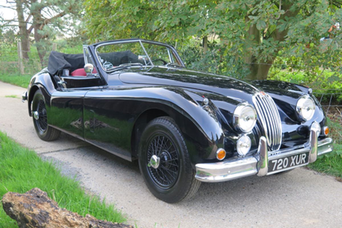 1955 Jaguar XK140 MC Drophead Coupe on offer at Silverstone Auctions
