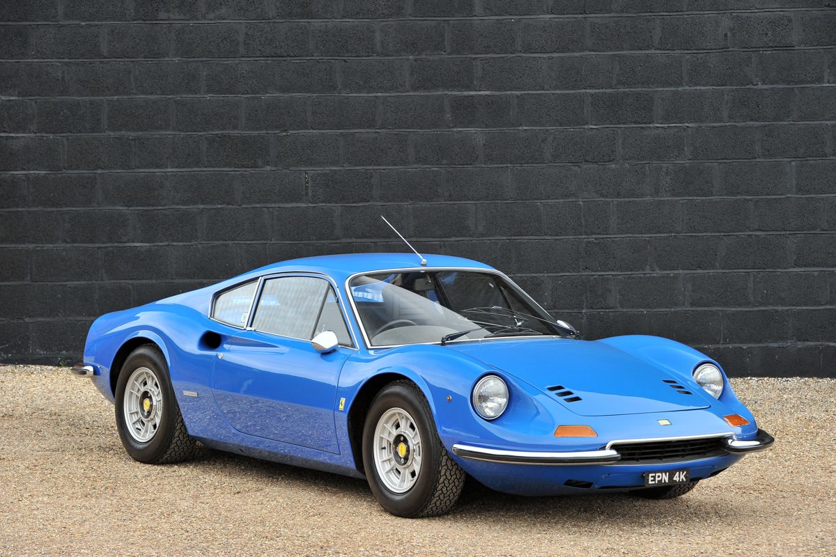1 of only 235 RH drive 1972 Ferrari Dino 246GT Coupes for auction at Race Retro
